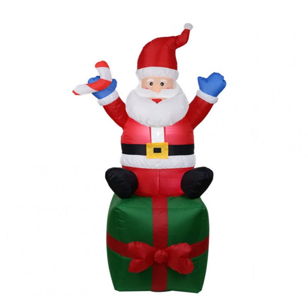 Inflatable Santa Claus with Light for Christmas Home Yard Ornaments Prop