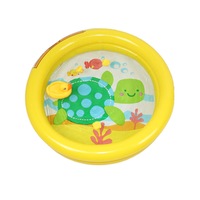 Inflatable Swimming Pool 61X15cm Baby Kids Summer Bath Tub Child Play Turtle Pool YELLOW COLOR