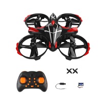 Intelligent Remote Control Four-axis Aircraft Mini Suspension UFO Gesture Induction Interactive Protection Anti-drop 2.4G Drone-Black