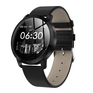 IP67 Waterproof Smart Watch Fitness Tracker Heart Rate Blood Pressure Monitor Tempered Mirror Black
