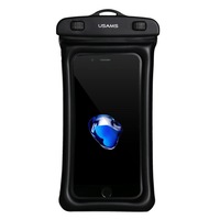 IPX8 Waterproof Airbag Floating Touch Screen Under Water Phone Bag for iPhone Xiaomi BLACK COLOR