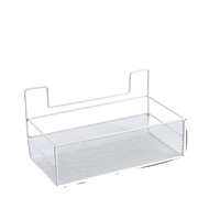 Iron Wall Hanging Shelf Sundries Storage Basket Cosmetic Container Refrigerator Organiser Basket Kitchen Spice Bottle Organizer