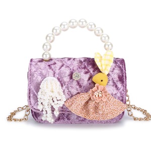 Kids Purses and Handbags Autumn Winter Cute Girls Mini Crossbody Bags Little Girls Party Pearl Hand Bags Tote Baby Purse