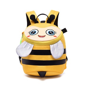 Kindergarten cartoon schoolbag children 1-3 years old baby boy girl shoulder anti-lost backpack cute bee bag