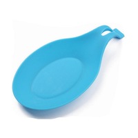Kitchen Silicone Spoon Rest,Flexible Almond-Shaped,Silicone Kitchen Utensil Rest Ladle Spoon Holder