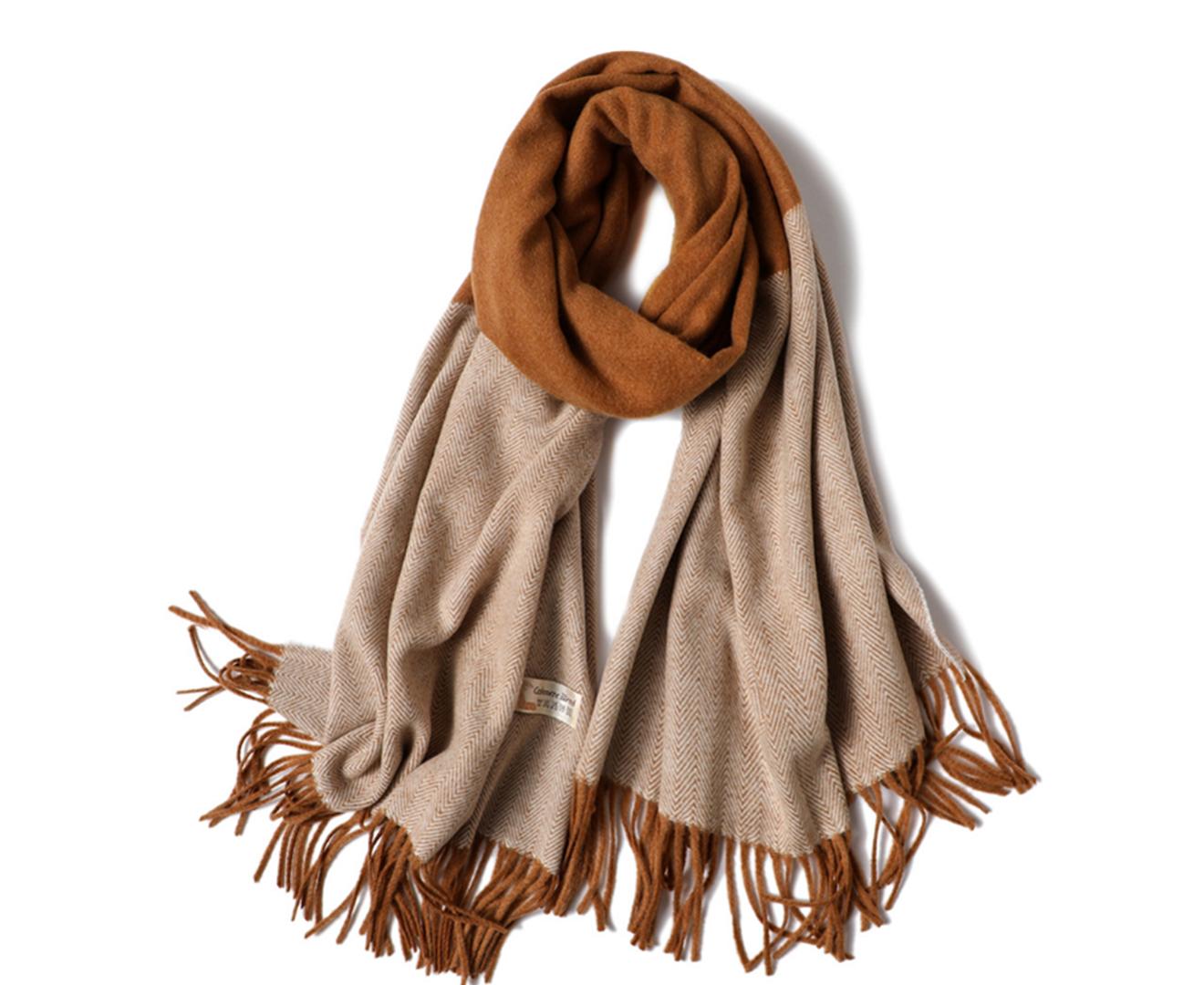 Ladies'Classic Checked Scarf With Thicker Fringed Shawl - 7