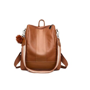 Large Capacity Backpack Women Real Soft PU Leather Shoulder Bags Ladies Handbag Waterproof Messenger Tote Shoulder Bag