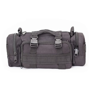 Large Capacity Sports Outdoor Leisure Pockets Photography SLR Camera Multi-function Shoulder Bag Waist Bag black_15 inches