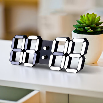 Buy Large Modern Digital Led Skeleton Wall Clock With Date Timer 24/12 ...