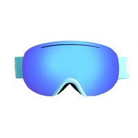 Large Sphere Ski Goggles Double Layers Adult Antifog Windproof Climbing Goggles Blue frame blue