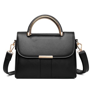 PU Leather Shoulder Bag Messenger Bag Ladies Handbag (Black)