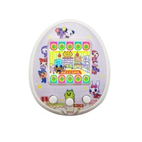 LCD Screen Handheld Game for Kids Portable Video Game Player Built-in 12 Classic Games Pet Development Game Machine-White