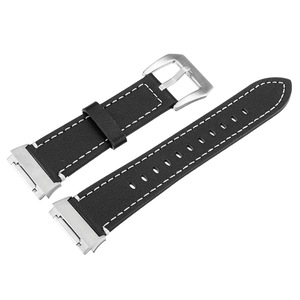 Leather Band Bracelet Watch Wrist Strap Replacement For Fitbit Ionic Fitness Run BLACK COLOR
