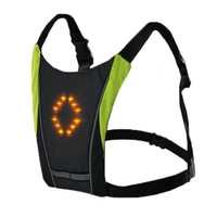 LED Wireless Safety Turn Signal Light Vest for Bicycle Riding Night Warning Guiding Light-6KNA