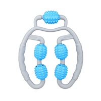 Leg Massager Ring Massage Roller Eliminate Muscle Relaxation Calf Foam Shaft Yoga Slimming Equipment-Blue Grey