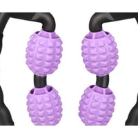 Leg Massager Ring Massage Roller Eliminate Muscle Relaxation Calf Foam Shaft Yoga Slimming Equipment-Purple Black
