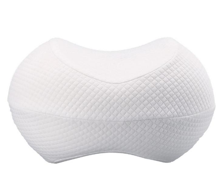 Leg Pillow for Side Sleepers Pregnancy Pain Relief Pillow Orthopedic Memory Foam Knee Pillow-White