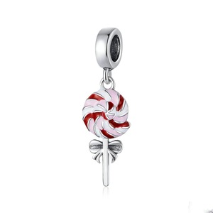 Lollipop Pendant Charm for Women Bracelet or Necklace Silver plating Jewelry Making Beads