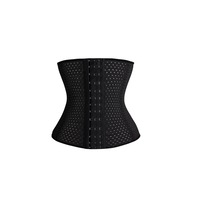 Long Waist Trainer Cincher Tummy Slimmer Breathable Shapewear Girdle - BLACK