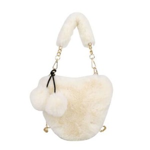 Love Shaped Travel Messenger Handbags Purses Fashion Plush Pendant Shoulder Bags Popular Simple Female Daily Bag