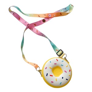 Lovely Donut Shape Crossbody Bag Zipper Adjustable Shoulder Pouch coin purse girl crossbody bag new shoulder small round bag
