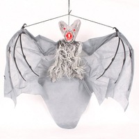 Luminous Simulate Animal Shape Hanging Pendant Halloween Haunted House Bar Decor Glowing gray bat