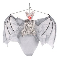 Luminous Simulate Animal Shape Hanging Pendant Halloween Haunted House Bar Decor Glowing gray bat