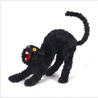 Luminous Simulate Animal Shape Hanging Pendant Halloween Haunted House Bar Decor Luminous station bending cat