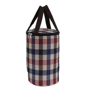 Lunch Box Bag Insulation Bag Round Thickened Bento Meal Bag Round Bucket Oxford Picnic Preservation Portable Lunch Storage Bag
