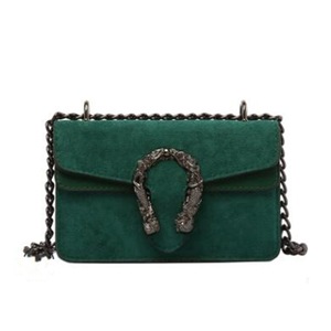 Luxury Brand Design Crossbody Bags Women Shoulder Bag Lady Retro Green Handbag Female Pu Leather Red Buckle Party Messenger Bag