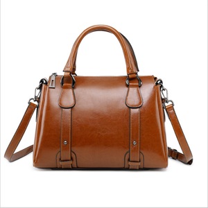 Luxury fashion brand leather bag new fashion all-match Boston pillow bag fashion simple cowhide shoulder bag diagonal bag