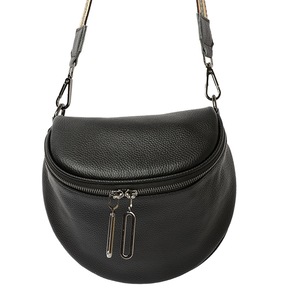 Luxury Fashion Women Crossbody Bag Genuine Pu Leather Semicircle Saddle Bags Soft Leather Shoulder Bags For Ladies Handbags