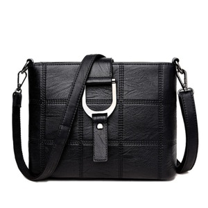 Luxury Messenger Bags Woman Bag Leather Shoulder Bags Tote Bag(Black)