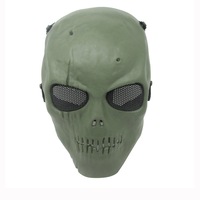 M01 High-strength Engineering TPR Skull Skeleton Full Face Mask With Foam Strap Adjustable For Hallo GREEN COLOR