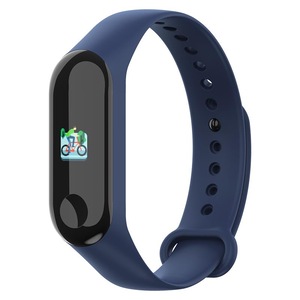 M3plus 0.96" TFT Color Screen IP67 Waterproof Smart Bracelet Pedometer Heart Rate Blood Pressure Sleep Monitor Fitness Smart Watch BLUE COLOR