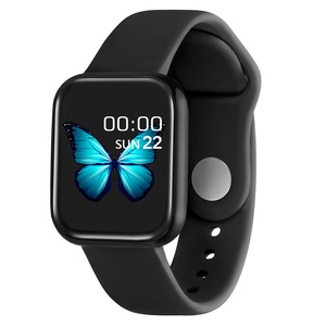 M8V Full Touch Screen Heart Rate Blood Pressure Oxygen Monitor Funny UI Display Smart Watch BLACK COLOR