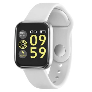 M8V Full Touch Screen Heart Rate Blood Pressure Oxygen Monitor Funny UI Display Smart Watch GREY COLOR