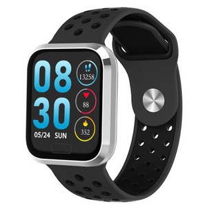 M98 Big Screen Fashion Smart Watch Realtime HR and Blood Pressure Monitor Music Control Wristband SILVERBLACK COLOR