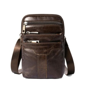 Men Genuine Leather Shoulder Bag Messenger Crossbody Handbag Vintage Storage Bag Outdoor Travel
