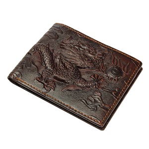 Men Leather Dragon Long Short Wallet Coin Money Card Holder Clutch Purse