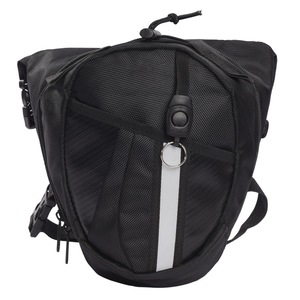 Men Outdoor Nylon Polyester Black Drop Leg Waist Bag Crossbody Chest Pouch Fanny Pack