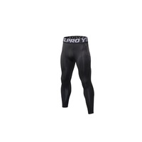 Men'S Compression Pants Baselayer Cool Dry Sports Tights Leggings - Black