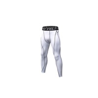 Men'S Compression Pants Baselayer Cool Dry Sports Tights Leggings - White