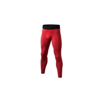 Men'S Compression Pants Cool Dry Baselayer Tights Leggings - Red