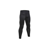 Men'S Compression Pants Pocket Baselayer Cool Dry Ankle Leggings Active Tights - Black