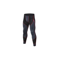 Men'S Compression Pants Workout Running Tights Leggings - Black Grey+Red