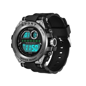 Men's Watch Fashion Waterproof Multifunctional Student Electronic Watch - BLACK