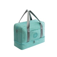 Men'S Wet-Dry Separate Fitness Bag Waterproof Clothing Receipt Bag - Blue