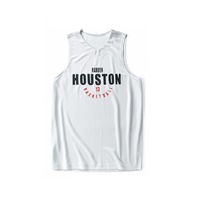 Men Sleeveless Vest Tank Top Athletic Muscle Workout Gyms Bodybuilding Sport Fitness T-Shirt-White