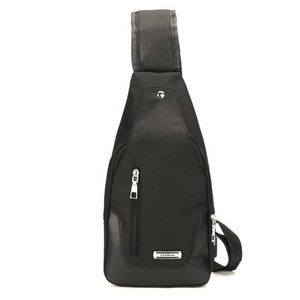 Men USB Anti-theft Chest Bag Crossbody Messenger Shoulder Backpack Sling Pack Sports Travel BLACK COLOR
